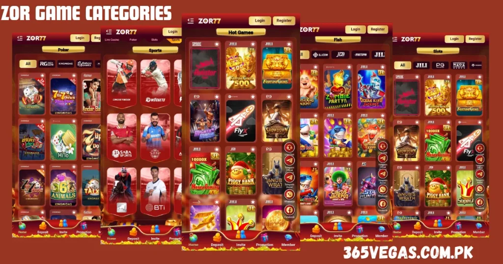  ZOR77 Game Categories