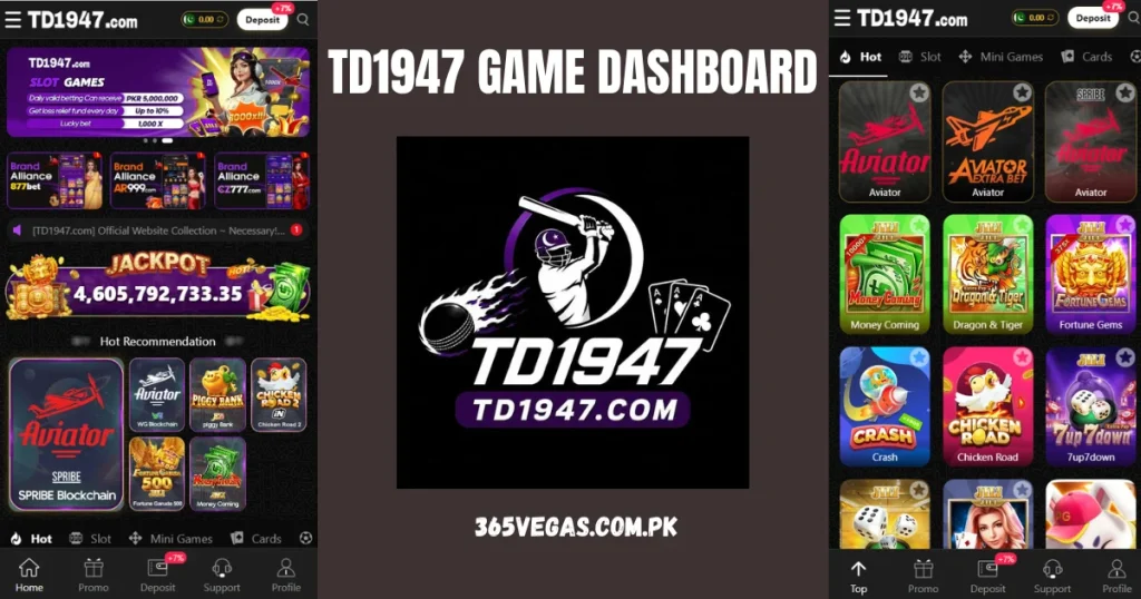 TD 1947 game dashboard