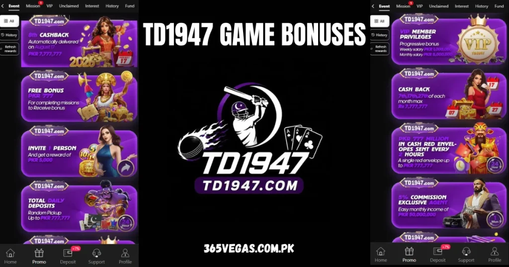 TD 1947 game Bonuses