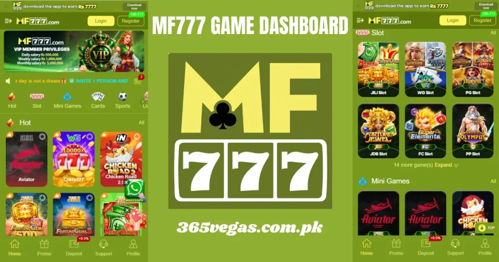 MF 777 game dashboard